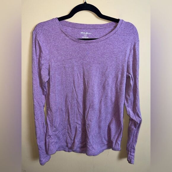 Eddie Bauer Size Large Mauve Pink Long Sleeve Basic Tee - Picture 1 of 4